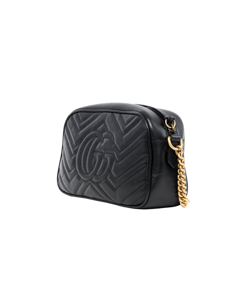 GUCCI MARMONT CAMERA 24 BLACK CALF GHW 447632 520981 2270