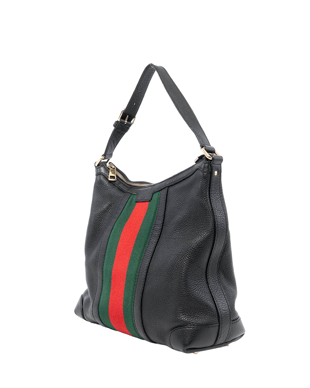 GUCCI MESSENGER MEDIUM BLACK RED GREEN CALF SHW 257084 524947 07705