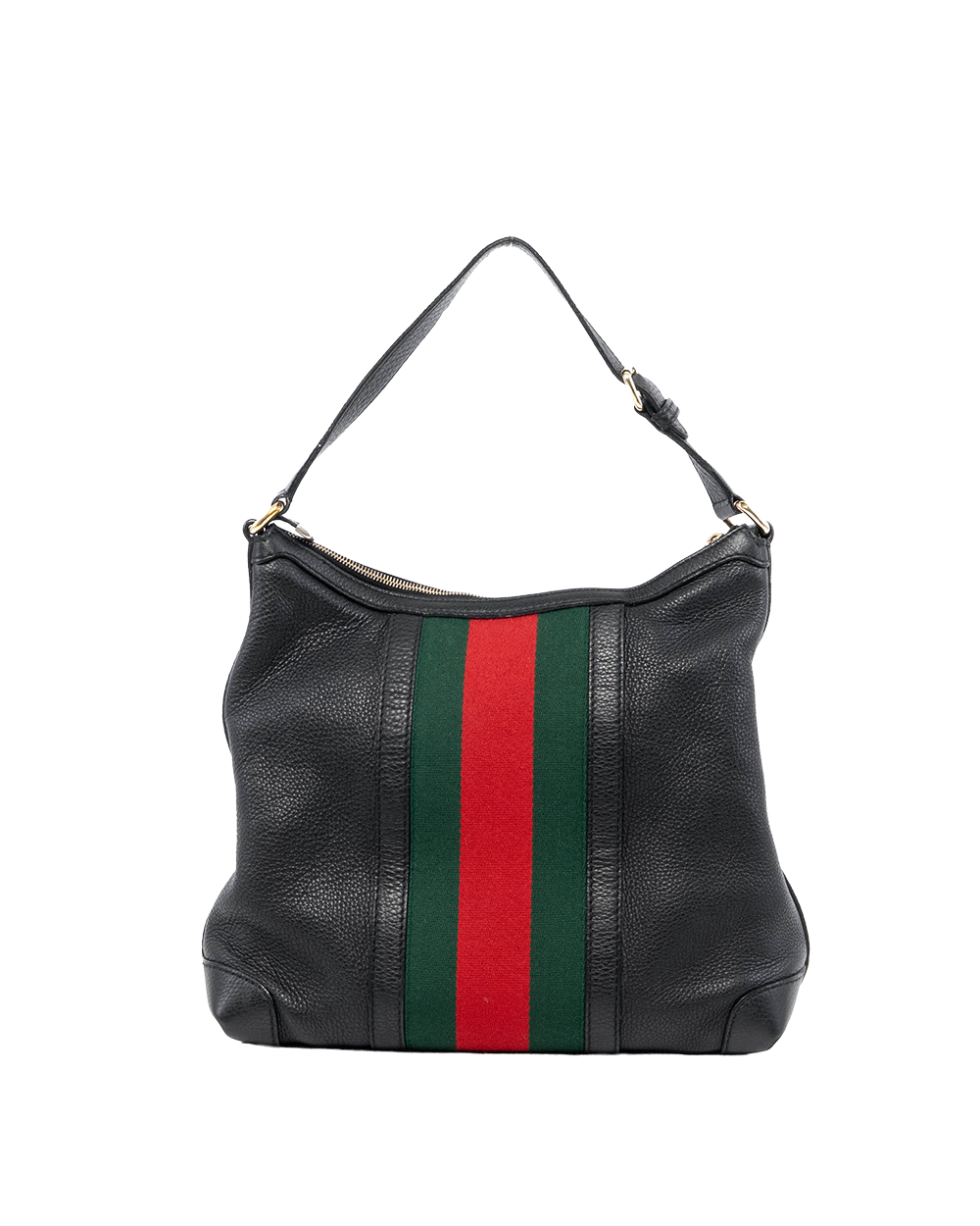 GUCCI MESSENGER MEDIUM BLACK RED GREEN CALF SHW 257084 524947 07707