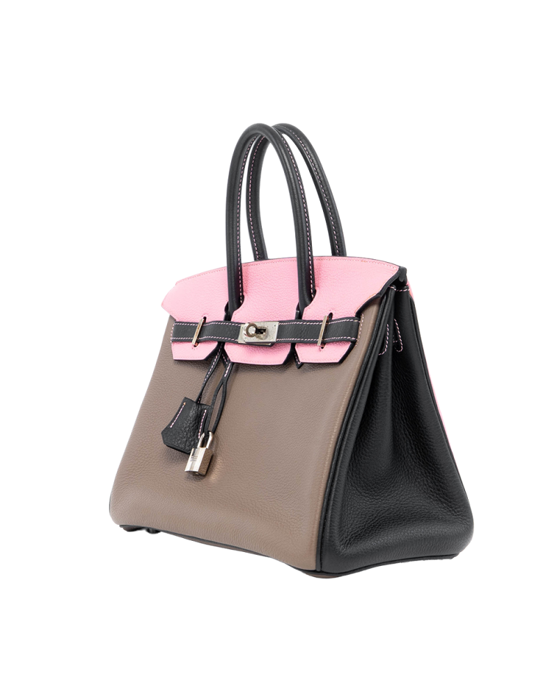 HERMES BIRKIN 30 ETOUPE PINK SHW STAMP O SQARE 08054