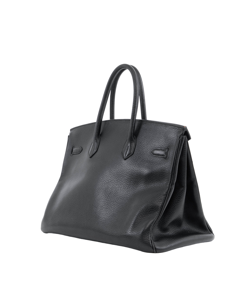 HERMES BIRKIN 35 BLACK GHW STAMP H 3270