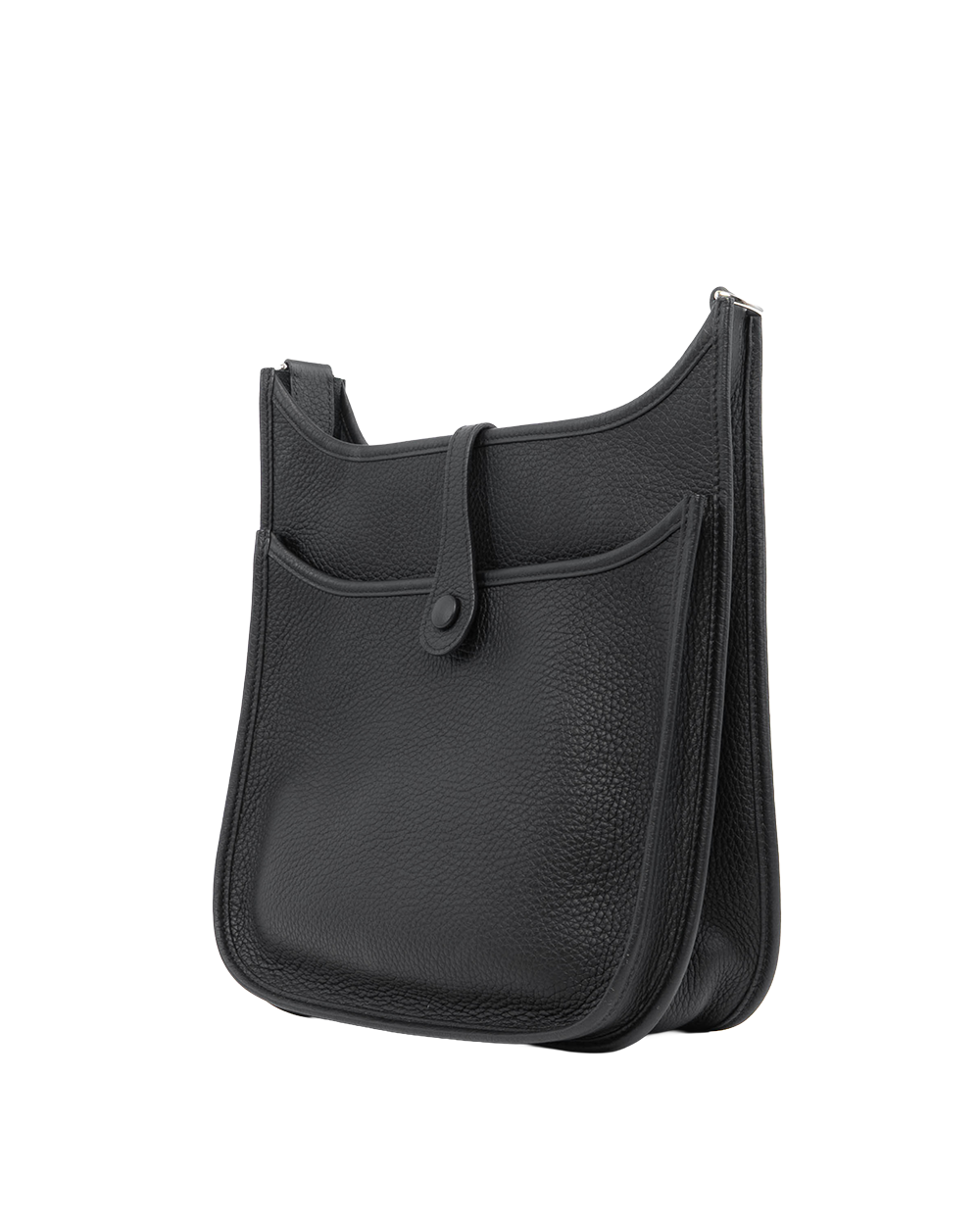 HERMES EVELYNE PM BLACK SHW STAMP R SQ 3203