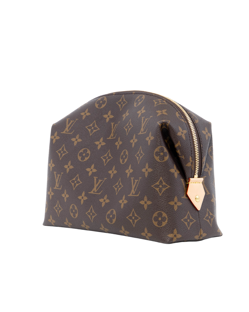 LV COSMETIC POUCH GM BROWN MONOGRAM CANVAS GHW MICROCHIP 07693