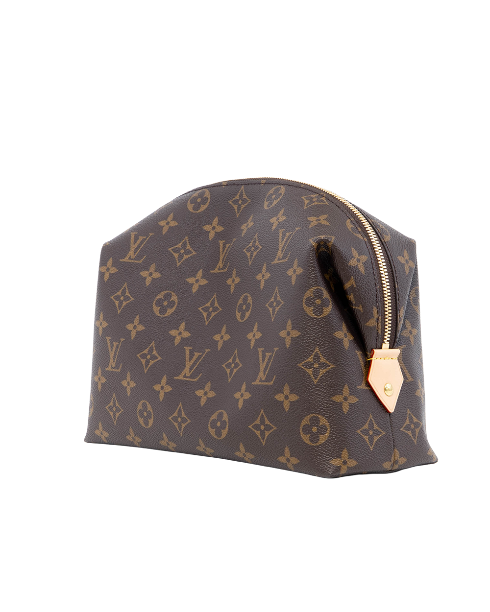 LV COSMETIC POUCH GM BROWN MONOGRAM CANVAS GHW MICROCHIP 07693