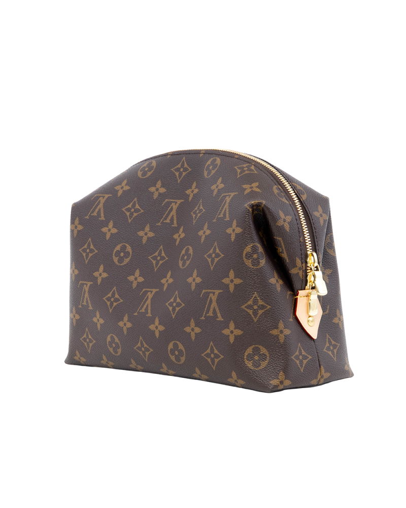 LV COSMETIC POUCH GM BROWN MONOGRAM CANVAS GHW MICROCHIP 07694