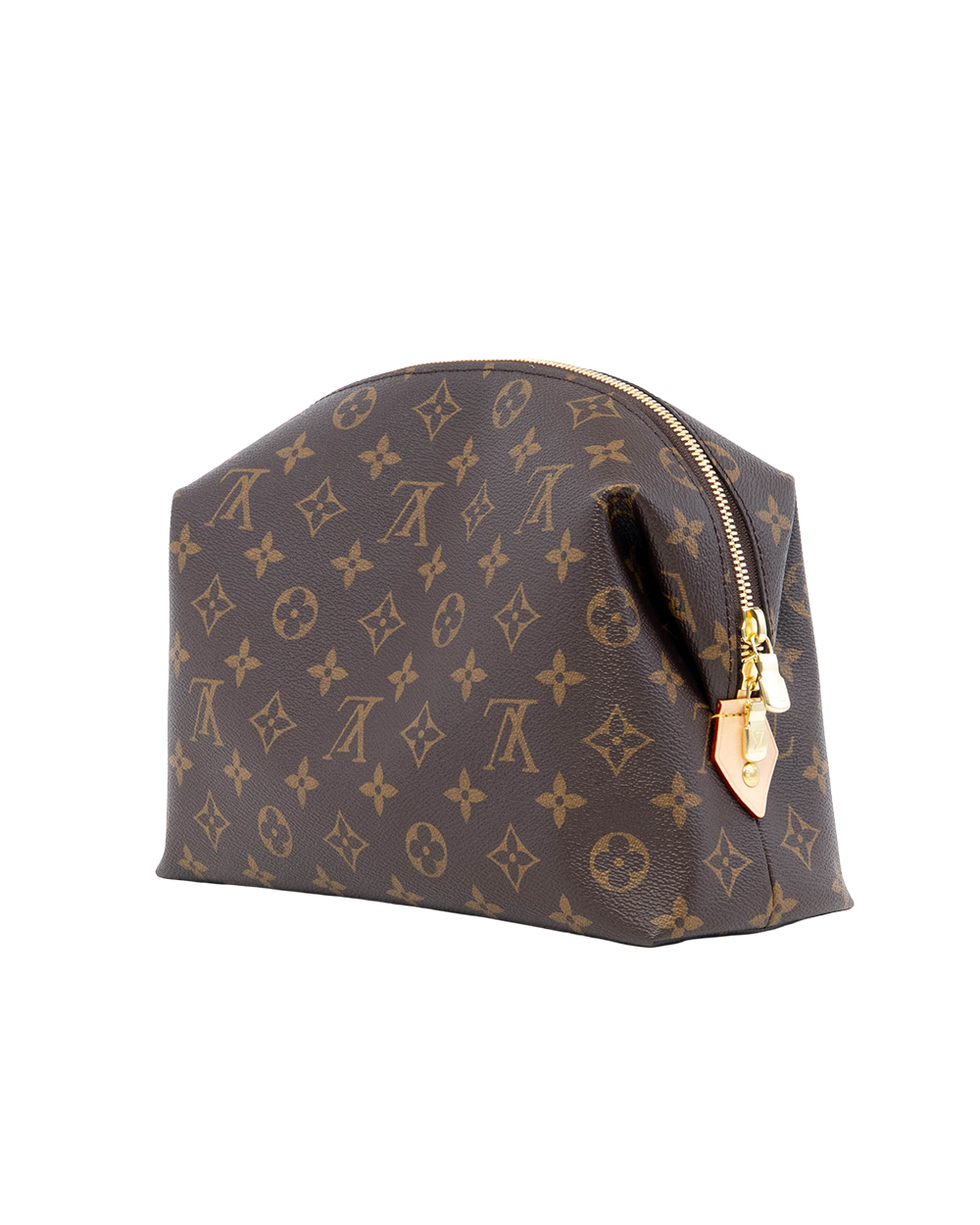 LV COSMETIC POUCH GM BROWN MONOGRAM CANVAS GHW MICROCHIP 07694