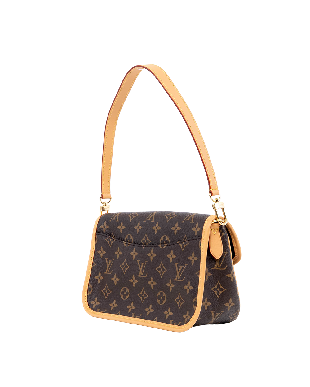 LV DIANE PM BROWN MONOGRAM CANVAS GHW MICROCHIP 08184
