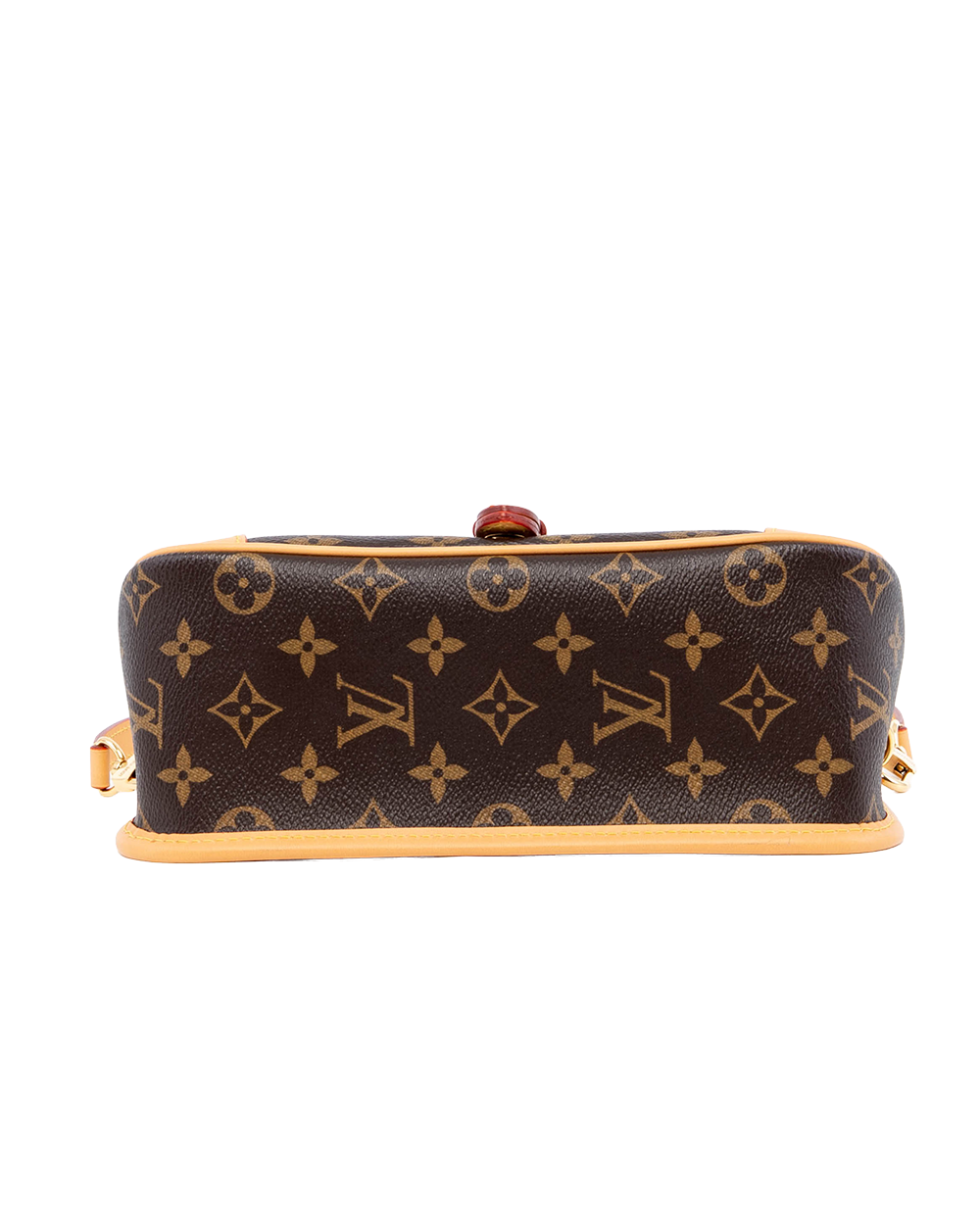 LV DIANE PM BROWN MONOGRAM CANVAS GHW MICROCHIP 08190