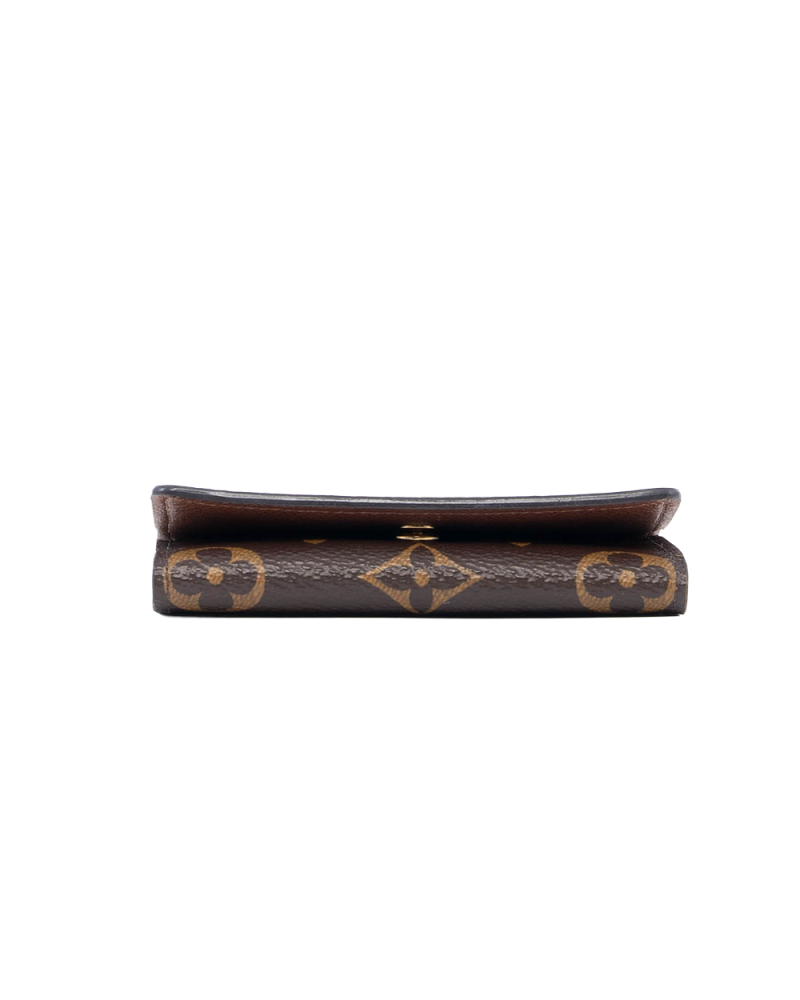 LV ENVELIOPPE CARTE DE VISITE SHORT BROWN MONOGRAM CANVAS GHW MICROCHIP 0284