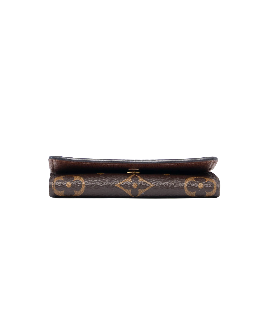 LV ENVELIOPPE CARTE DE VISITE SHORT BROWN MONOGRAM CANVAS GHW MICROCHIP 0284