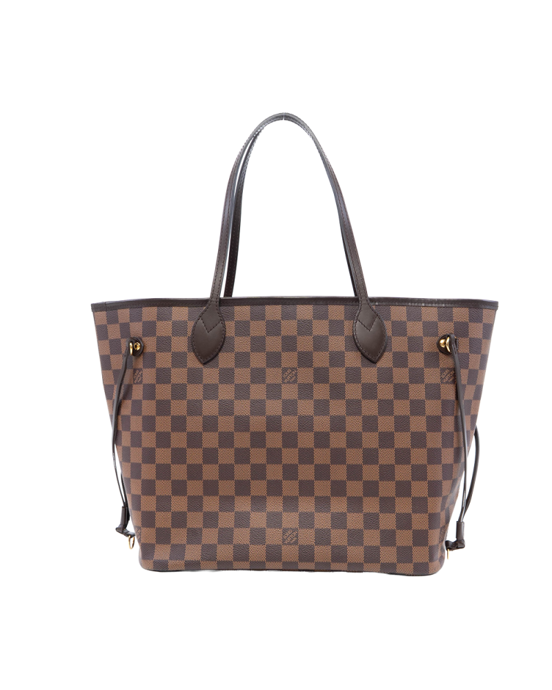 LV NEVERFULL MM BROWN DAMIER CANVAS GHW CI 0149 2201