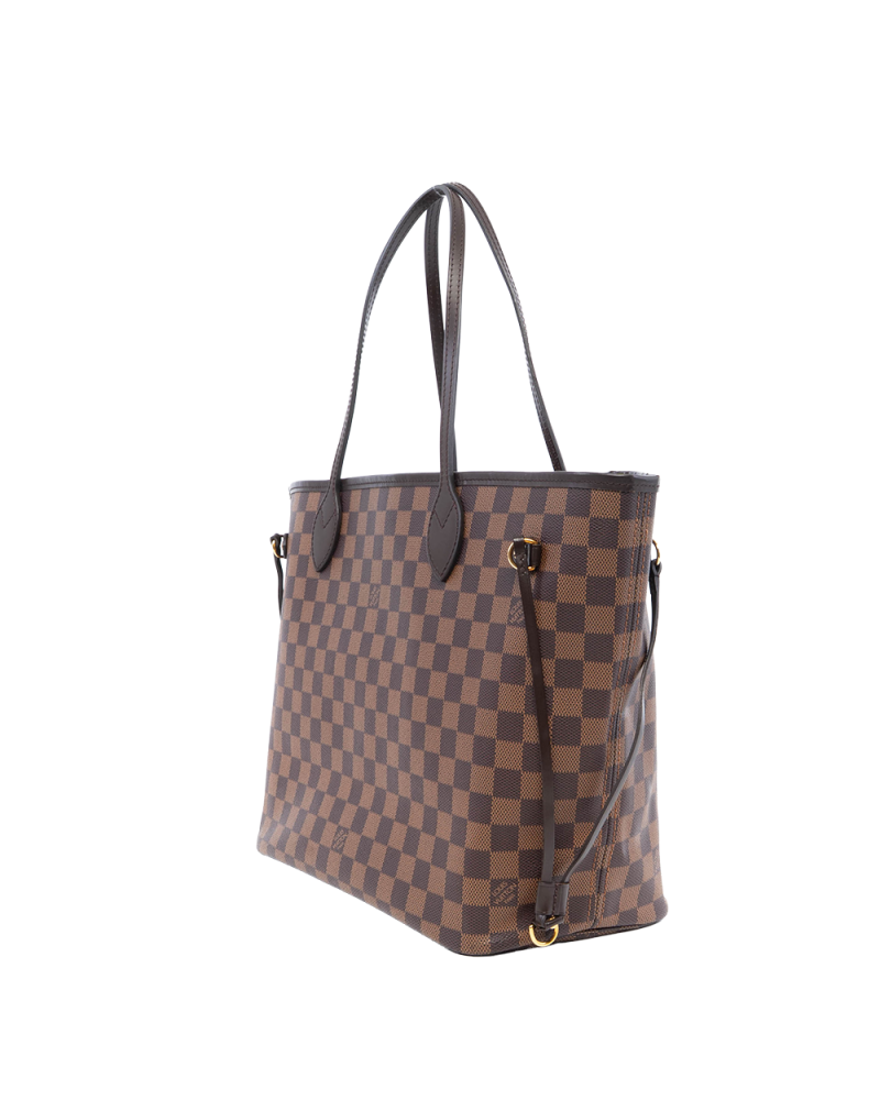 LV NEVERFULL MM BROWN DAMIER CANVAS GHW CI 0149 2202