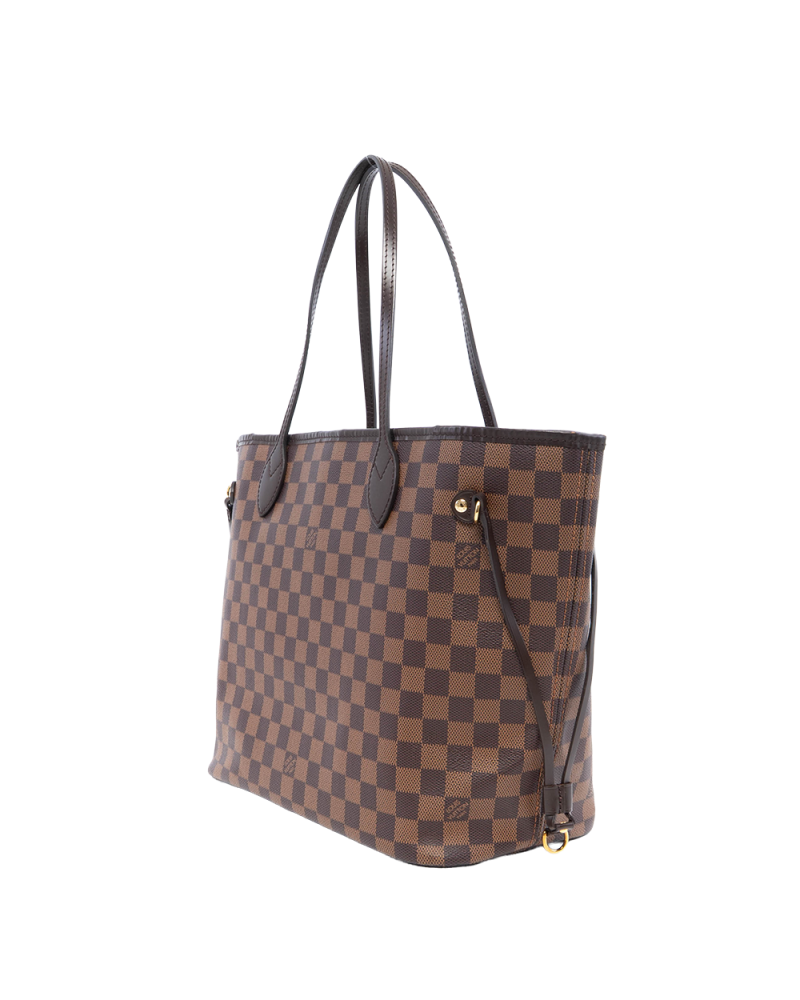 LV NEVERFULL MM BROWN DAMIER CANVAS GHW CI 0149 2203