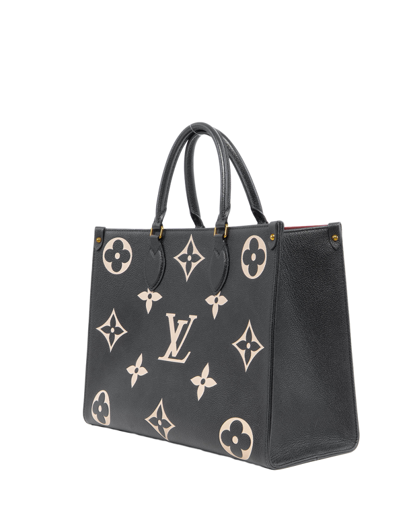 LV ON THE GO MM BLACK GIANT MONOGRAM CALF GHW 3253