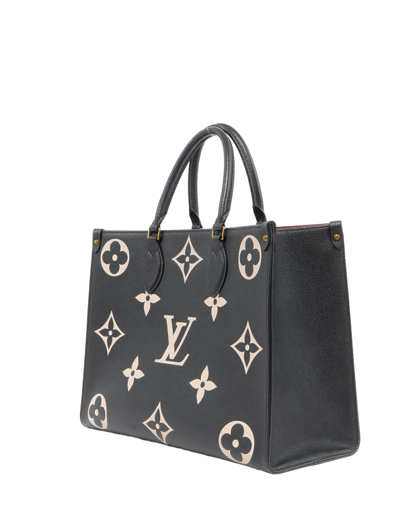 LV ON THE GO MM BLACK GIANT MONOGRAM CALF GHW 3254