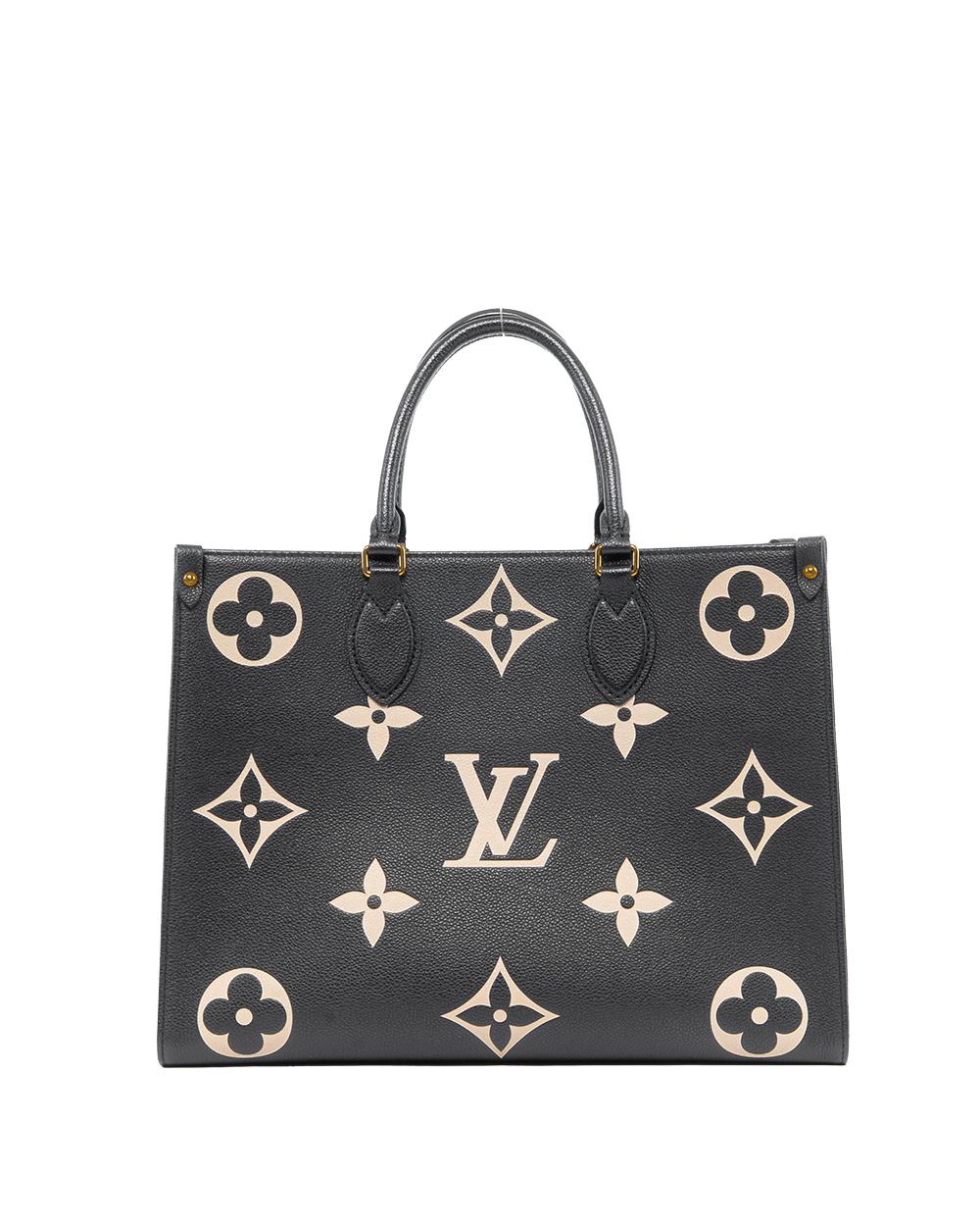 LV ON THE GO MM BLACK GIANT MONOGRAM CALF GHW 3255