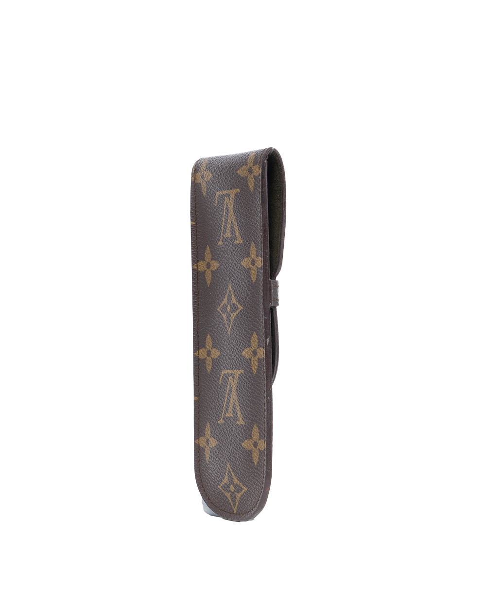 LV PEN CASE BROWN MONOGRAM CANVAS GHW MI0973 0233