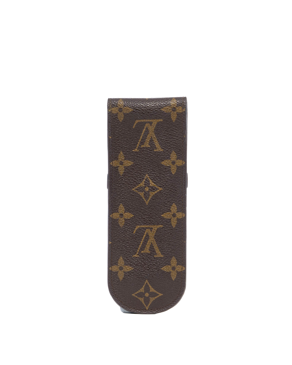 LV PEN CASE BROWN MONOGRAM CANVAS GHW MI0973 0234