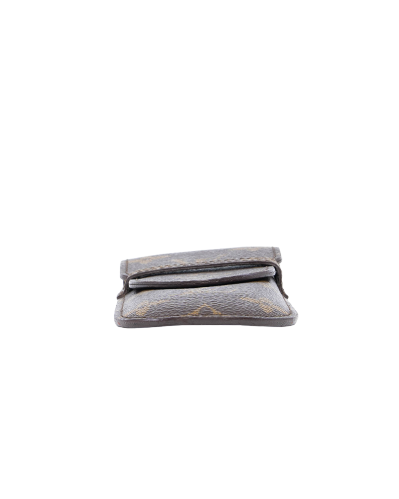 LV PEN CASE BROWN MONOGRAM CANVAS GHW MI0973 0238