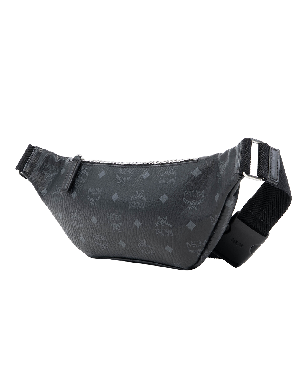 MCM FURSTEN BELT BAG BLACK CANVAS SHW MMZAAF101BK001 2319
