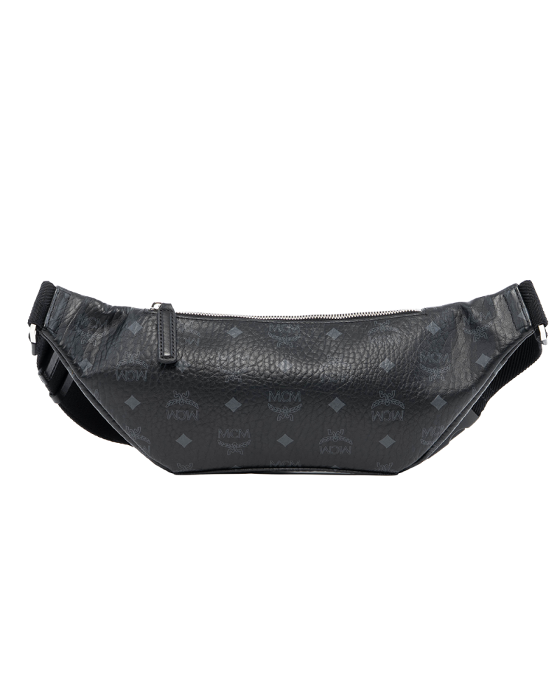 MCM FURSTEN BELT BAG BLACK CANVAS SHW MMZAAF101BK001 2320