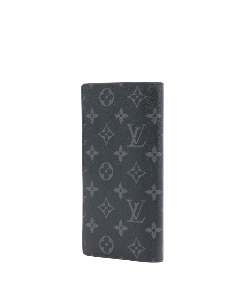 NEW LV BRAZZA LONG ECLIPSE MONOGRAM CANVAS MICROCHIP 1258