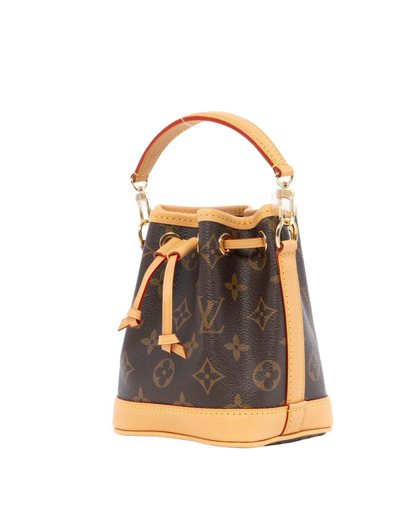 NEW LV NANO NOE NANO BROWN MONOGRAM CANVAS GHW MICROCHIP 3289