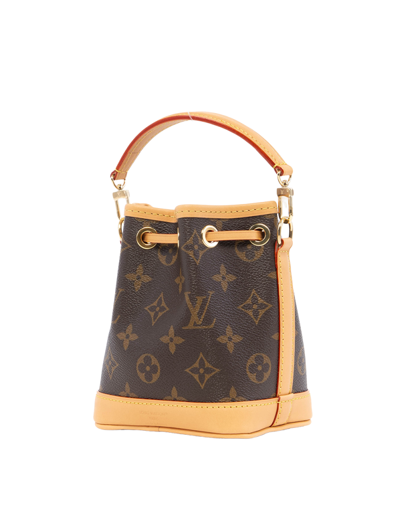 NEW LV NANO NOE NANO BROWN MONOGRAM CANVAS GHW MICROCHIP 3290
