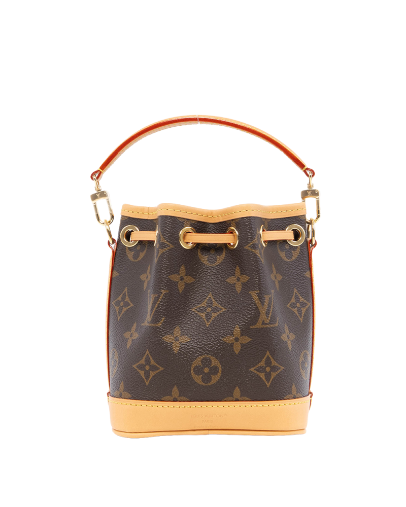 NEW LV NANO NOE NANO BROWN MONOGRAM CANVAS GHW MICROCHIP 3291
