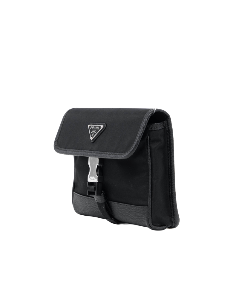 PRADA MESSENGER 2ZH108 BLACK NYLON SHW 0206