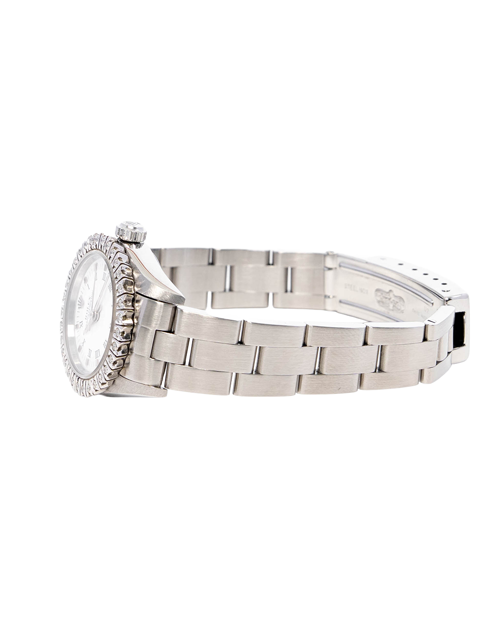 ROLEX OYSTER PERPETUAL WHITE DIAMOND STAINLESS STEEL SHW 590 B 78340 07779