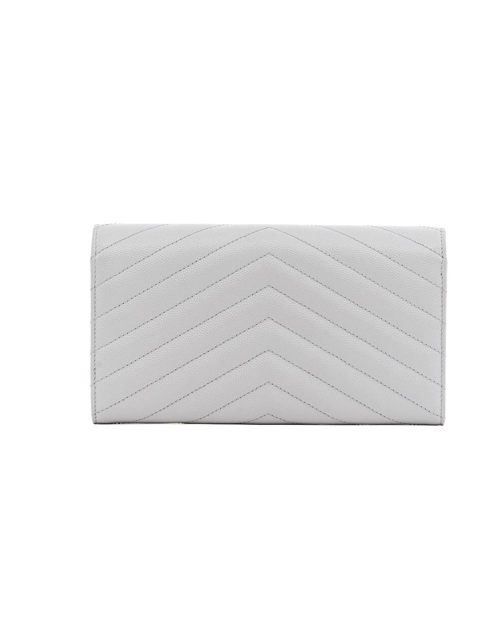 YSL SARAH WALLET LONG GRAY CHEVRON SHW GUE372264 0116 1247