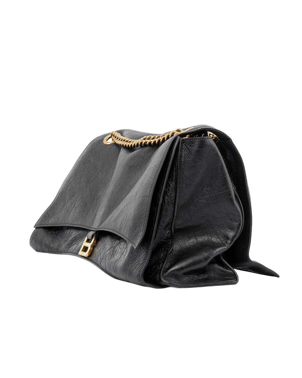 BALENCIAGA CRUSH LARGE BLACK CALF GHW 716332 1000 Q 535269 04599