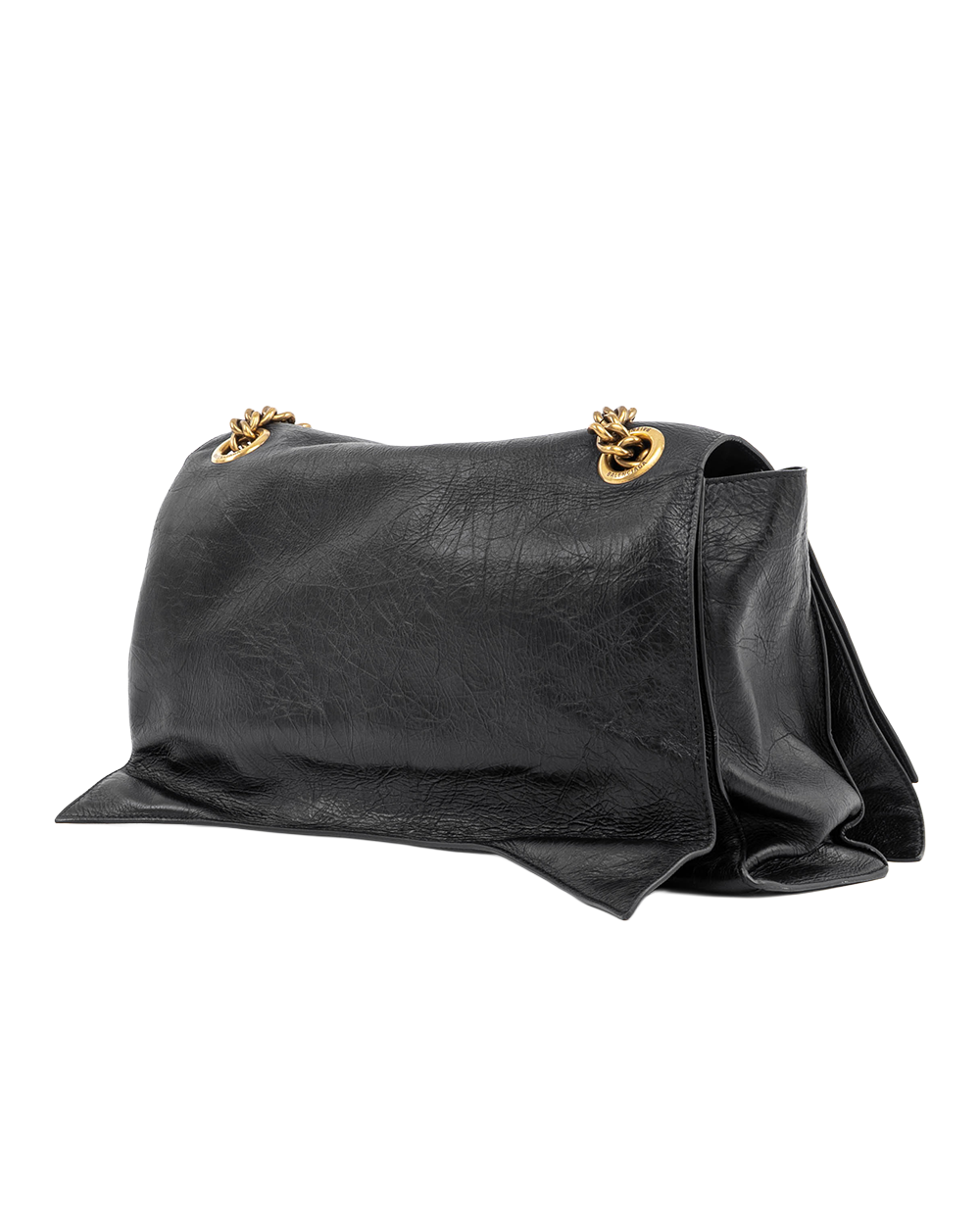 BALENCIAGA CRUSH LARGE BLACK CALF GHW 716332 1000 Q 535269 04600