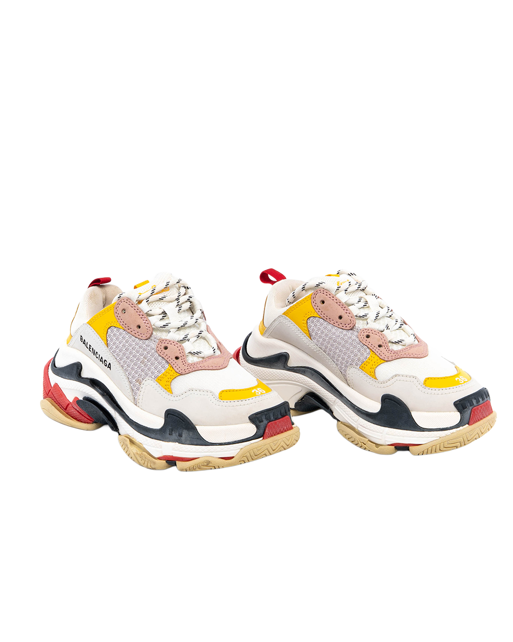 BALENCIAGA TRIPLE S 36 WHITE YELLOW 08616