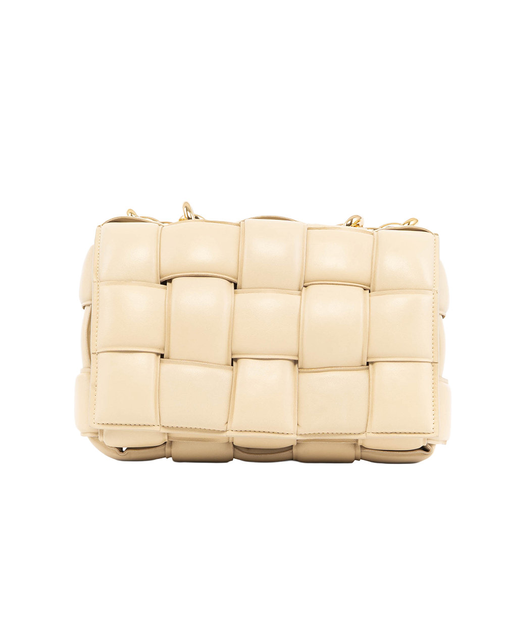 BOTTEGA CHAIN CASSETTE CAMERA BEIGE LAMB GHW 0148