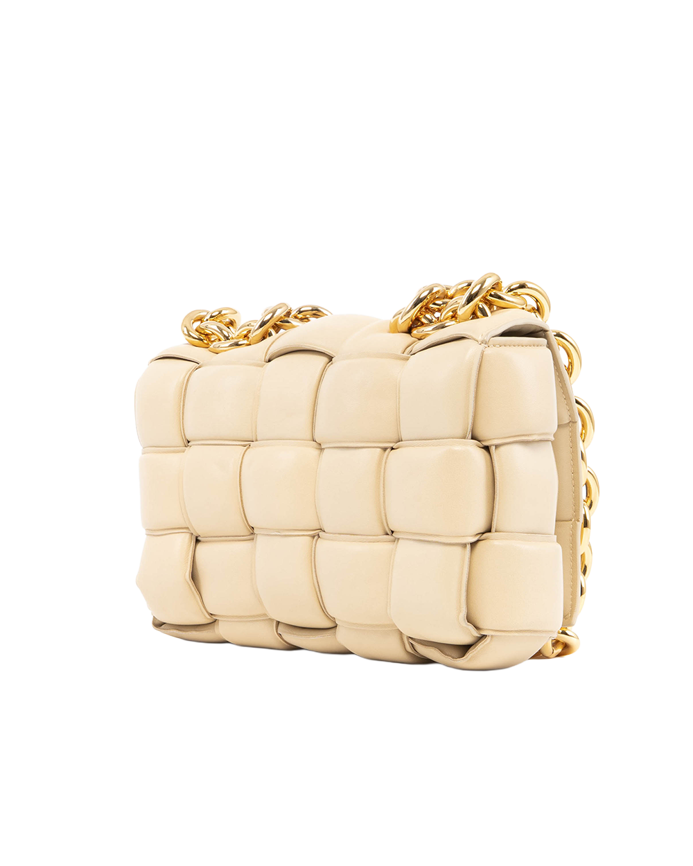 BOTTEGA CHAIN CASSETTE CAMERA BEIGE LAMB GHW 0150