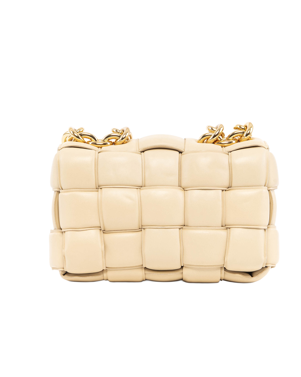 BOTTEGA CHAIN CASSETTE CAMERA BEIGE LAMB GHW 0151