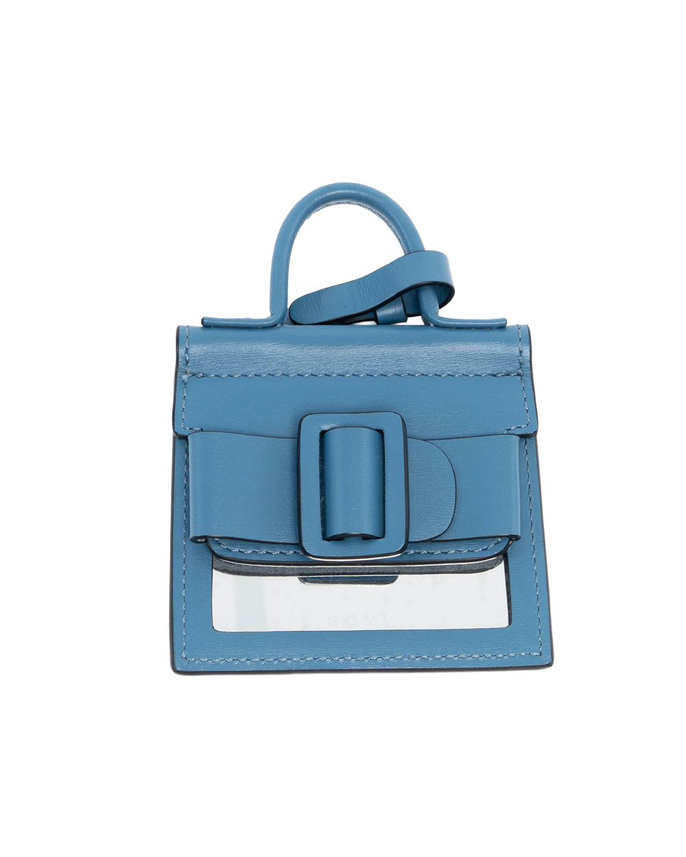 BOYY CARD SLOT WITH CHAIN BLUE GREY CALF 3211