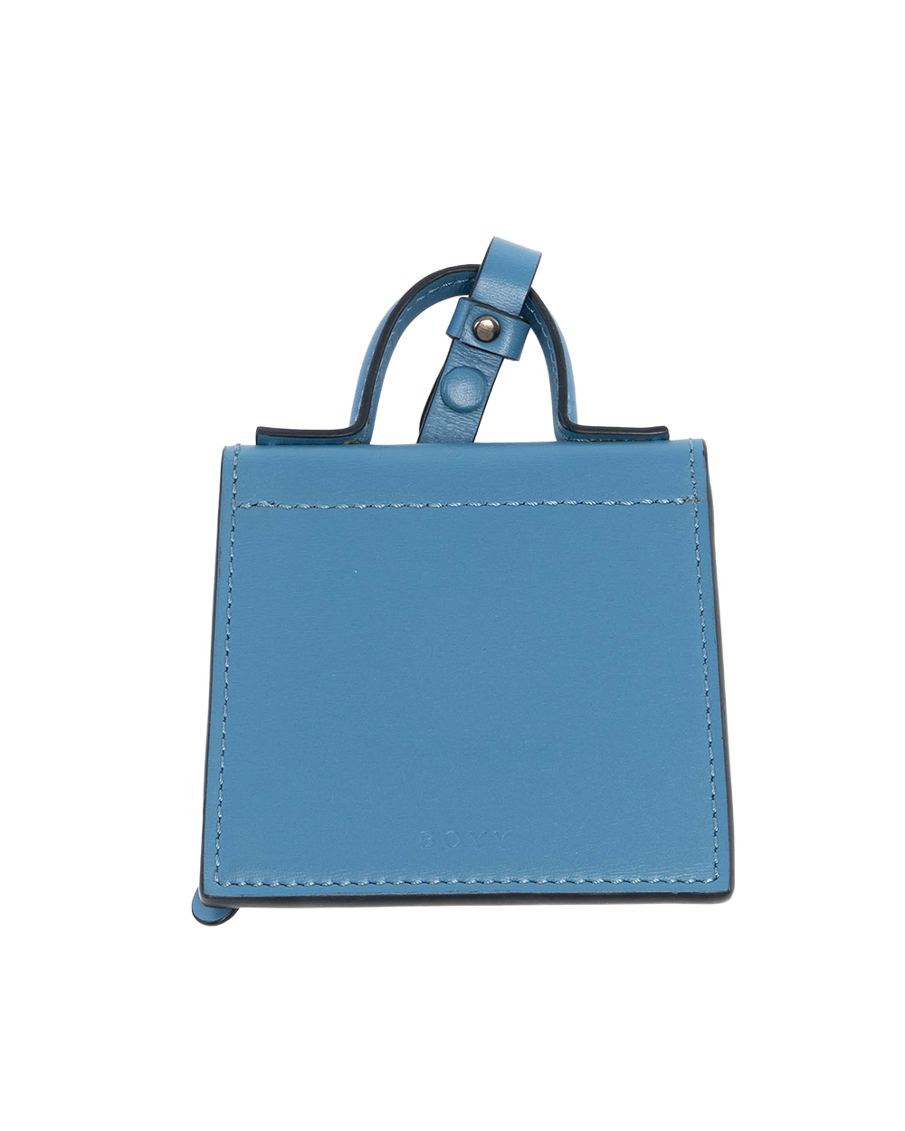 BOYY CARD SLOT WITH CHAIN BLUE GREY CALF 3212
