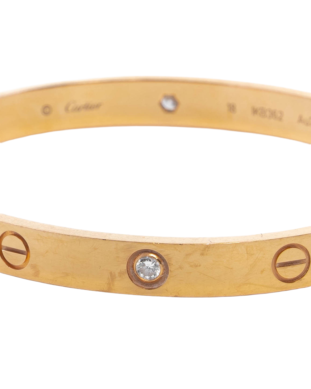 CARTIER LOVE 18 4 DIAMOND GHW IKB362 4120