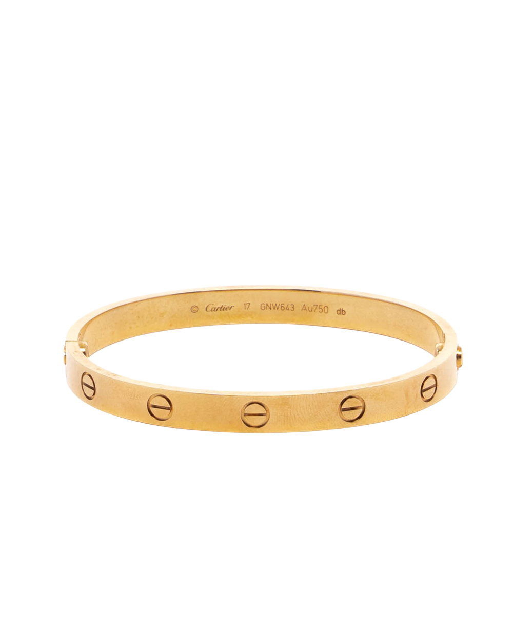 CARTIER LOVE BRACELET 17 GHW GNW643 5330