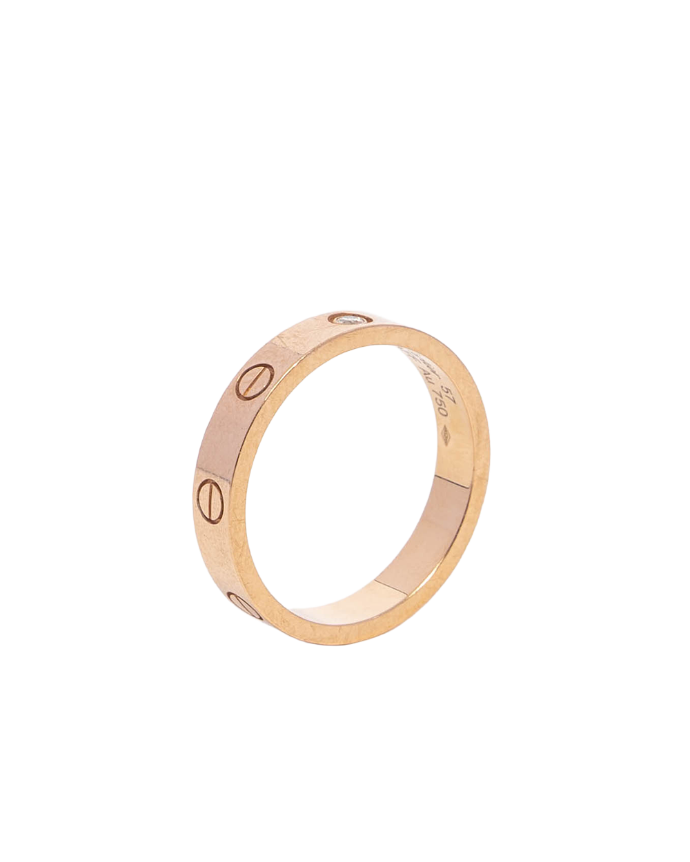 CARTIER LOVE RING 57 1 DIAMOND RGHW 183AFF 3336