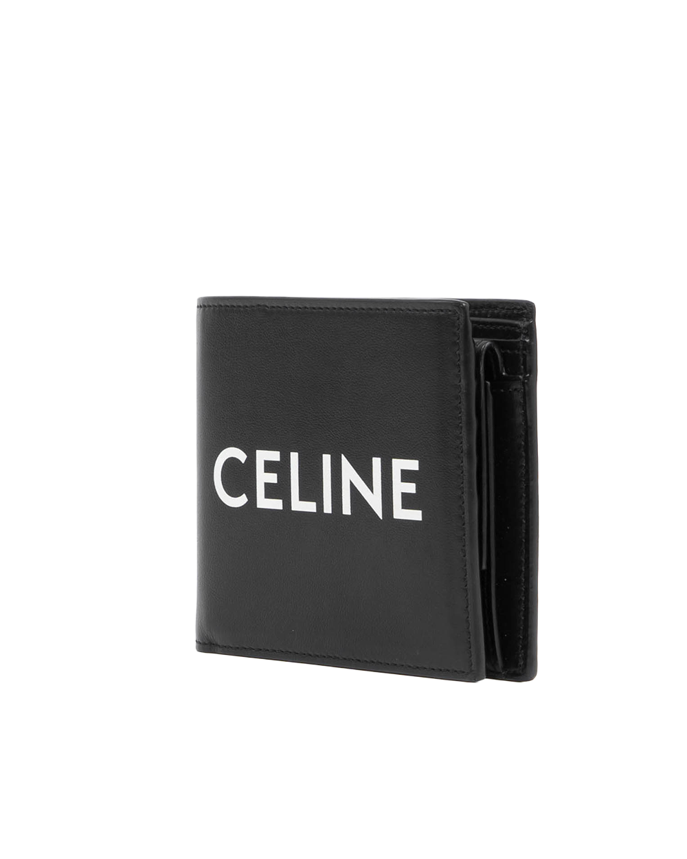 CELINE 4 CARD COIN SHORT BLACK CALF 5088