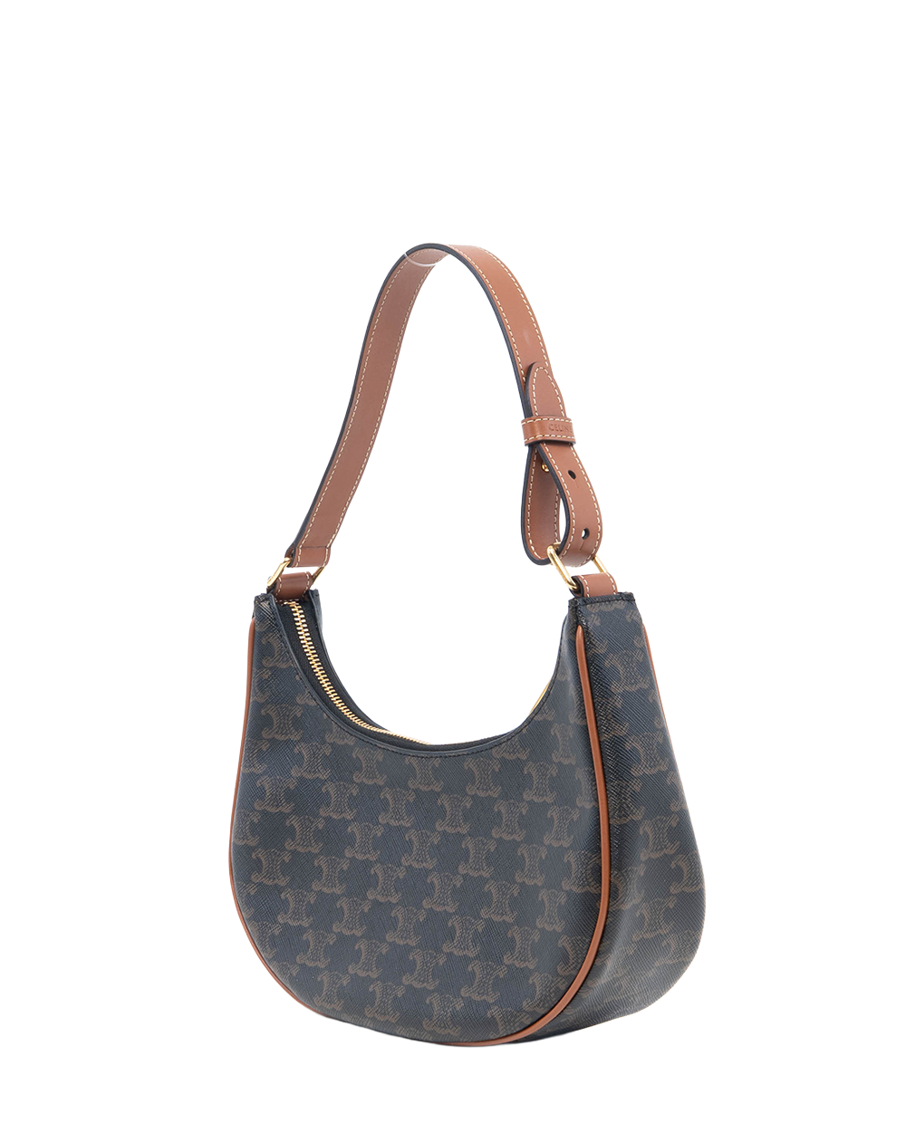 CELINE AVA MEDIUM BROWN TAN CANVAS GHW F DG 2223 82414