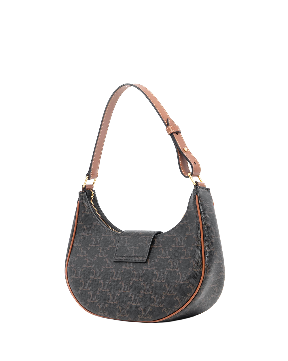 CELINE AVA TRIOMPHE MEDIUM BROWN TAN CANVAS GHW F LM 2273 F AT 2213 8208