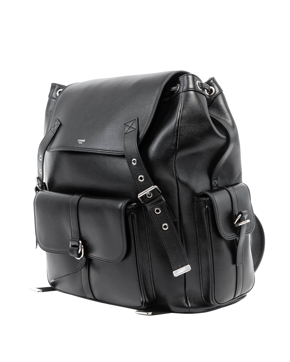 CELINE BACKPACK LARGE BLACK CALF SHW S ME 5202 57201