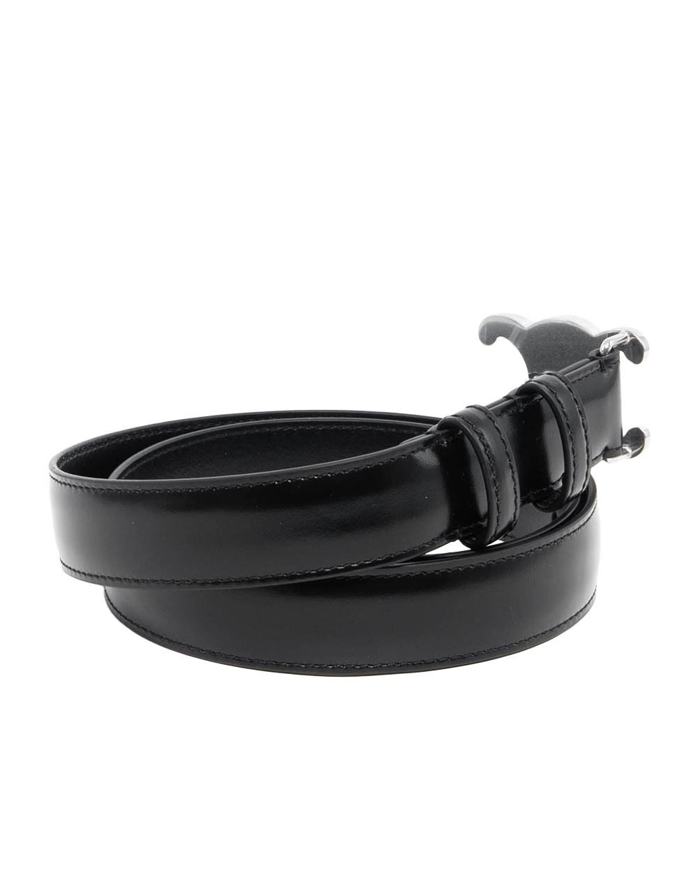 CELINE BELT 2.5 CM 80 BLACK CALF SHW U NE 1234 7338