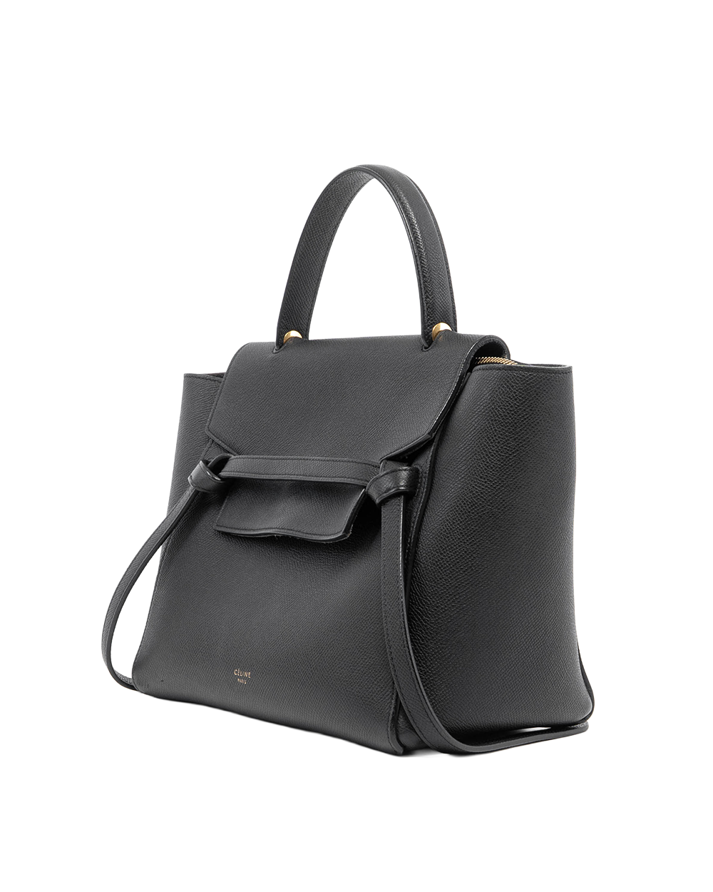 CELINE BELT BAG MICRO BLACK CALF GHW S GA 3196 04874