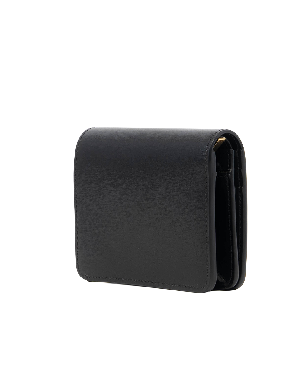 CELINE BI FOLD WALLET SHORT BLACK CALF GHW 09618